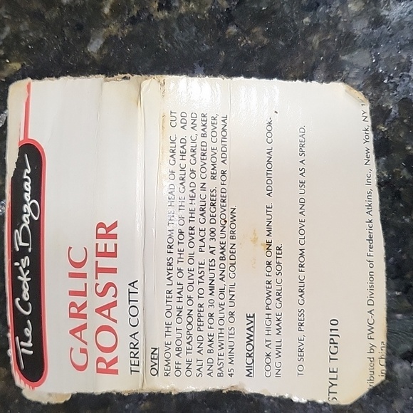 Cooks Bazzar Terracotta Garlic Roaster with Instructions - Picture 2 of 7